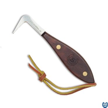 Double S Hoof Pick with Wooden Handle