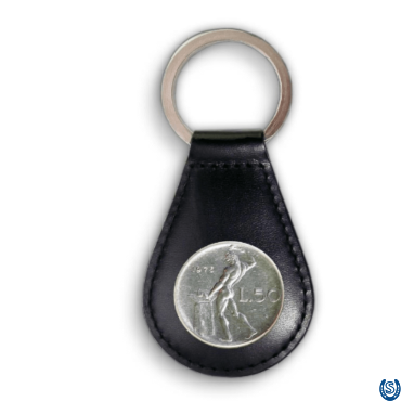 Vulcan Farrier Coin on Leather Key Chain