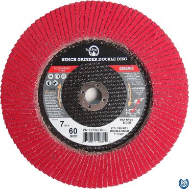 Double Sided 7" Flap Discs for Bench Grinder